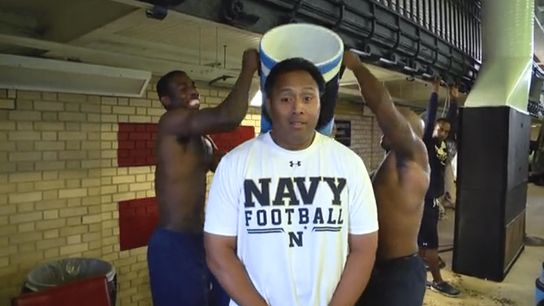 Navy takes the #IceBucketChallenge, and it turns into a team-wide pool party (Navy)