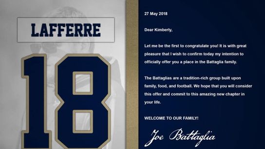 This is what happens when a college football recruiting graphic meets wedding proposal (Navy)