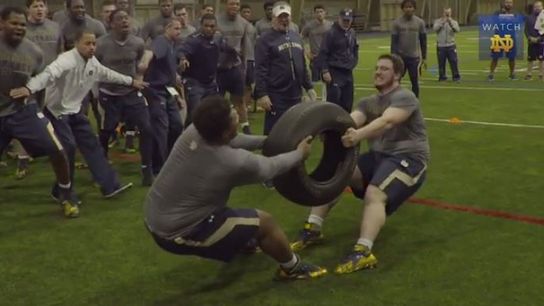 Video of the Day - Notre Dame Tire Wars (Video of the Day)