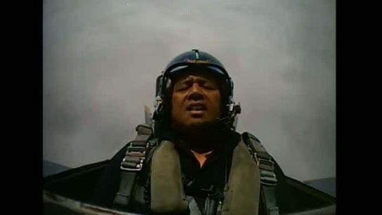 Watch Navy's Ken Niumatalolo roll through some tricks in a Blue Angel stunt plane (Featured)