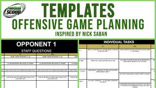 Templates: Offensive game planning, inspired by Nick Saban (original)