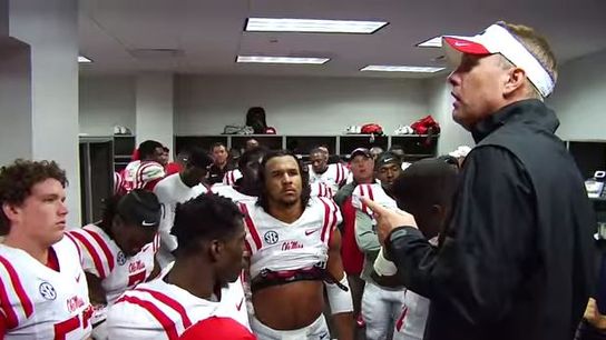 Video: Inside the Ole Miss locker room after their win over Texas A&M (video)