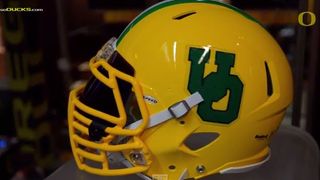 Video: See the work behind building Oregon's throwback helmets (Oregon)