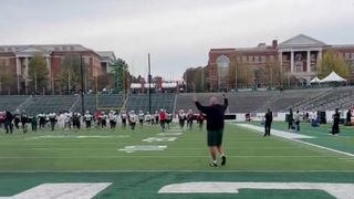 Video: Fired yesterday, Biff Poggi showed up to practice today (Charlotte)