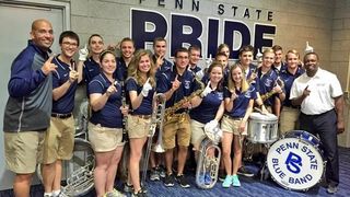 Penn State demonstrates how to bring the energy to a team meeting (Band)