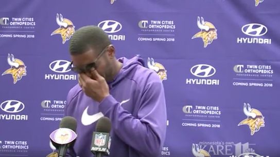 Randy Moss moved to tears when talking about how much Dennis Green meant to him (Randy Moss)