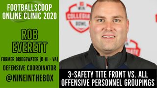 3-safety tite front defense vs. all offensive personnel groupings with Rob Everett (tite front)
