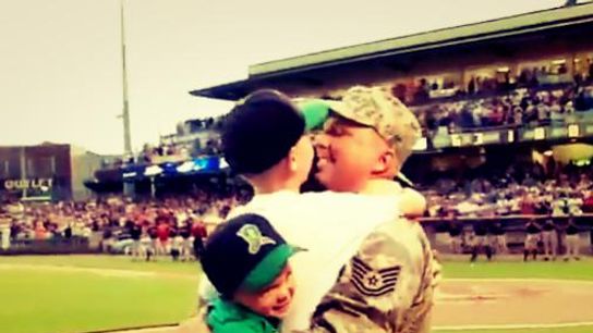 Video: Rutgers had an emotional military reunion during the Michigan game (Rutgers)