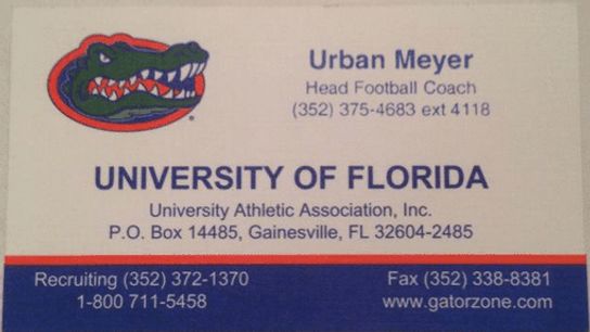 What should a head coach's business card look like? (Urban Meyer)