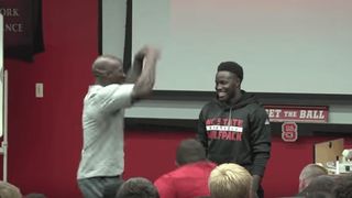 Video: NC State surprises DB Nick Lacy with a scholarship (NC State)