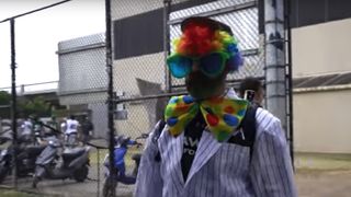 Which FBS head coach showed up to their spring game dressed as a clown? (Hawaii)