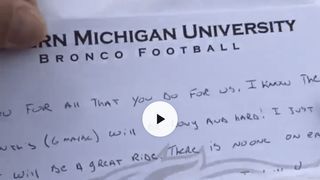 Coach pens recruiting letter...to his wife. (family)