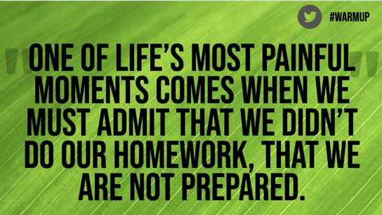 Tuesday's One Minute Warm Up