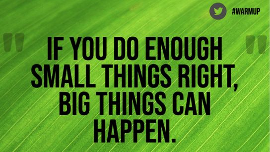 Wednesday's One Minute Warm Up