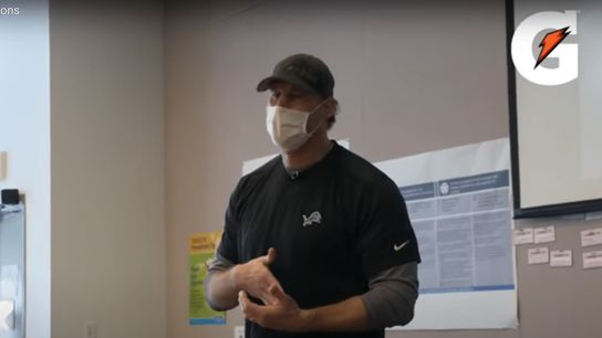 Video: Dan Campbell shares "adversity is just a word" that has no actual power with Ford plant workers (adversity)