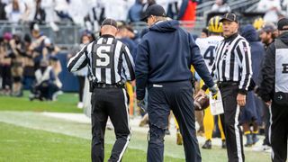 Jim Harbaugh's pants literally caught fire against Penn State (Pants)