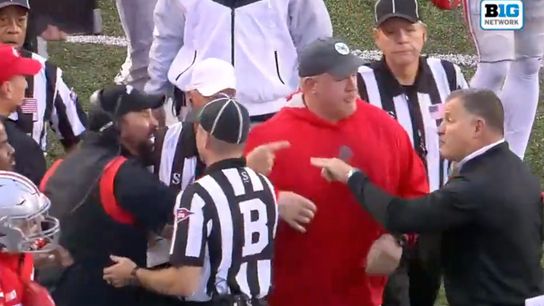 Video: Greg Schiano and Ryan Day get into heated in-game exchange (Rutgers)
