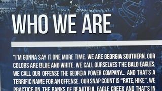Georgia Southern's "Who we are" facility sign is something you need to see (Georgia Southern)