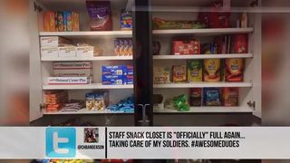 The most popular thing in Blake Anderson's office? The staff snack closet (snack closet)