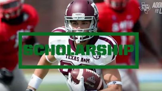 Kevin Sumlin surprises two walk-ons with scholarships using a video presentation (Texas A&M)
