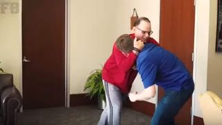 Video: Indiana head coach Tom Allen bodyslams BTN host Mike Hall (Mike Hall)