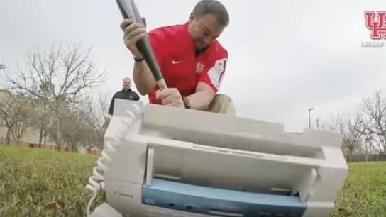 Tom Herman and his staff went full-blown Office Space on their fax machine