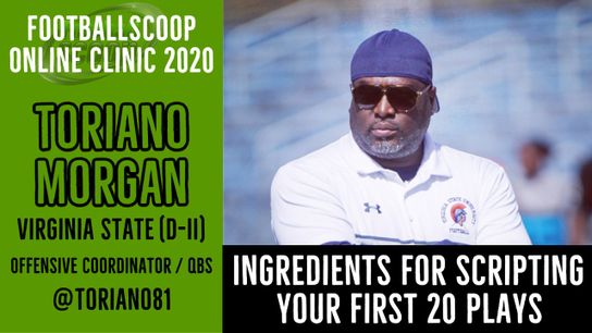 The case (and methodology) for scripting your plays with Virginia State (D-II) OC Toriano Morgan (play calling)