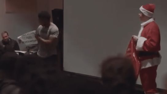 Video: Santa delivers a special #ScholarshipAlert to UCF walk-on