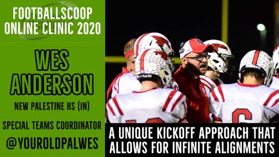 A unique kickoff approach that allows for infinite alignments with New Palestine HS (IN) assistant Wes Anderson (wes anderson)