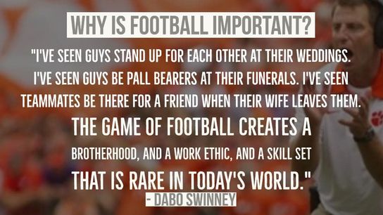 Why is football important? Dabo explains how a trip to the emergency room helped open his eyes (Featured)