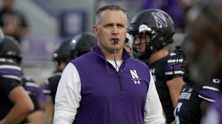 Trial date set (again) for Pat Fitzgerald vs. Northwestern (Pat Fitzgerald). Photo by © David Banks-Imagn Images