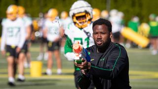 The highest-paid running backs coaches in college football: 2025 edition (#highestpaid2025). Photo by © Ben Lonergan/The Register-Guard / USA TODAY NETWORK